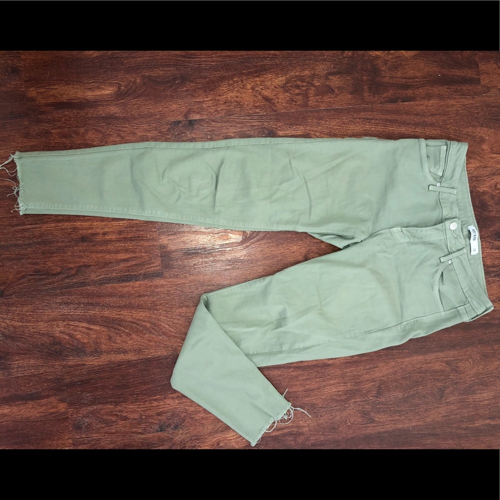 Green skinny jeans (just black brand)
